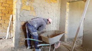 Симферополь .Штукатурка стен мраморным отсевом