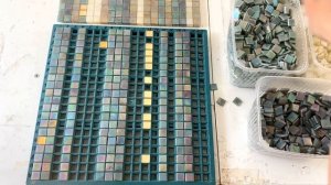 Процесс создания Панно из мозаики в матричной технике.