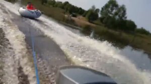 Гидроцикл с ПЛМ ямаха 25 катание на ватрушке