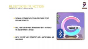 CUBE G63 LED Wireless Bluetooth Speaker Instruction Manual