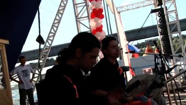 Солнечное затмение в Новосибирске 2008 г. Набережная р. Обь.