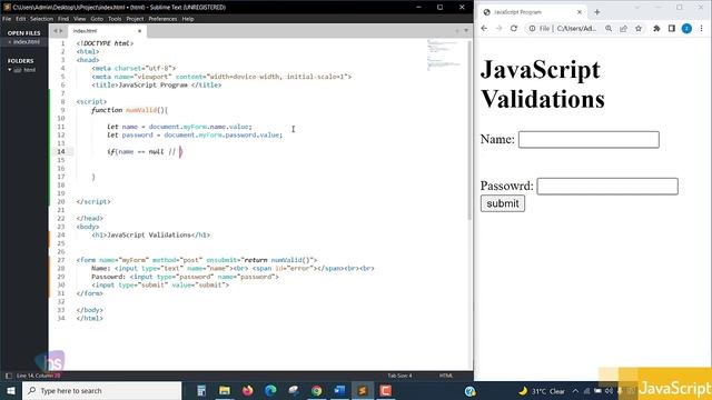 JavaScript Login Form Validation | Free JavaScript Online Course | The Modern JavaScript Tutorial