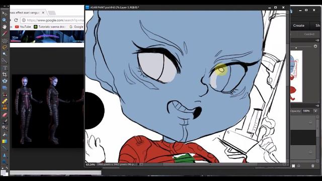 Mass effect -Asari  Fanart -Speedpaint смотреть онлайн