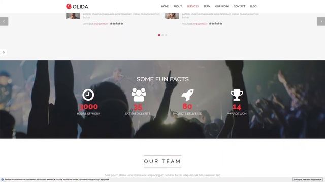 Olida - Creative Parallax One Page WP Theme смотреть онлайн