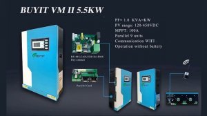 5500 Вт 5KVA Off Grid 48V MPPT Гибридный солнечный инвертор 100A с WIFI и параллельным