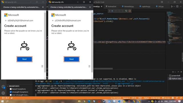 [Demo] Tool Reg Hotmail #selenium #python #