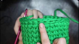 Обвязка края готовай корзинки