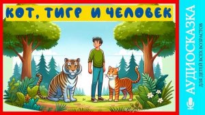 Кот, тигр и человек  | аудиосказки | народные сказки | детские сказки онлайн | сказка | мультик