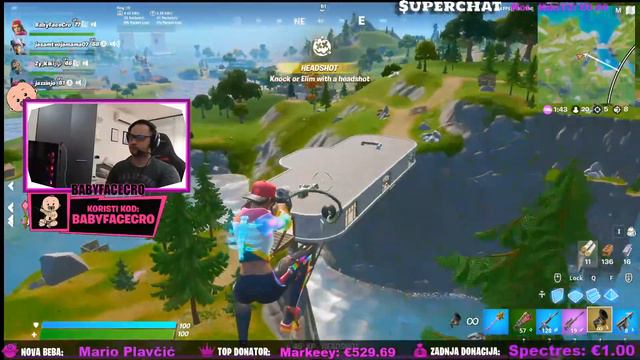FORTNITE - TURNIR SUTRA - Malo challenge da rjesimo- 500 LIKE = BATTLE PASS - SAC : BABYFACECRO смотреть онлайн