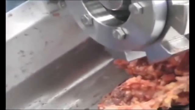 POSS PDE 250 Работа мясокостного сепаратора