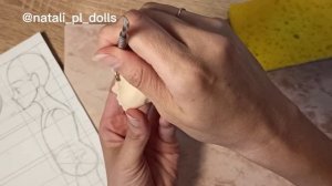 МАСТЕР-КЛАСС ❤️ ГОЛОВА ❤️ по авторской КУКЛЕ малышке Кэти из ПОЛИМЕРНОЙ ГЛИНЫ.Часть 2 б