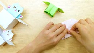 ?DIY?ПОДАРОК?КОРОБОЧКА оригами С КОТИКОМ из бумаги / Как сделать коробочку СЮРПРИЗ своими руками