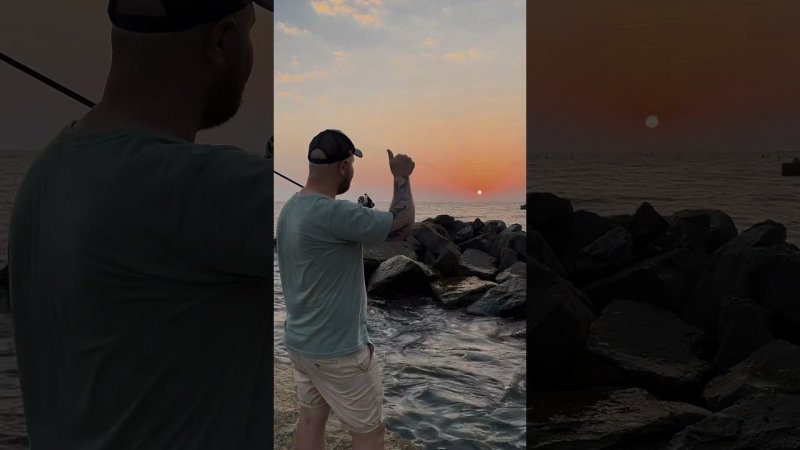 Так лучше #sunset #fishing #blacksea #rockfishing