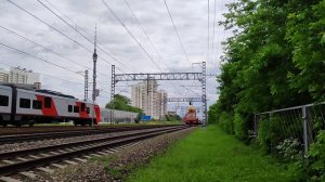 Электровоз ЧС2т - 1005 с пассажирским поездом Москва - Санкт-Петербург