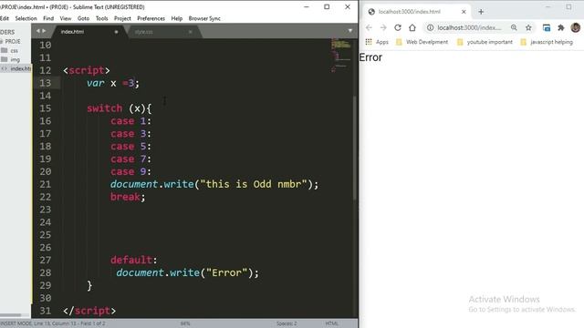 JavaScript Tutorial for Beginners - Switch Statement