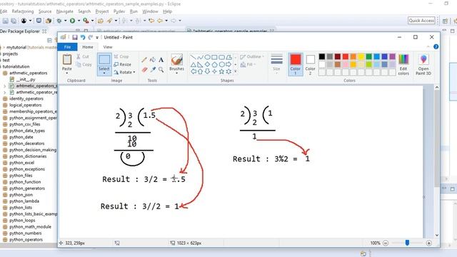 python arithmetic operator basic example