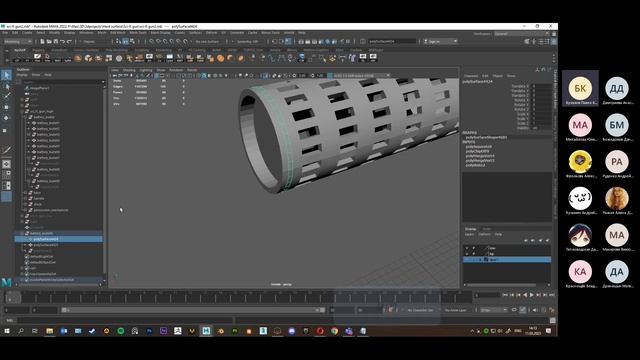 П2. Моделирование в Maya: Mirror, симметрия, булины, настройка крутилки