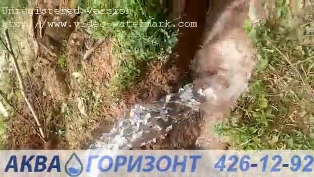 самоизлив воды из скважины