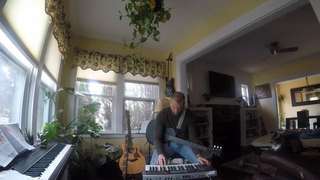 Guitar Loop in Em w/ Synth (Korg R3) смотреть онлайн