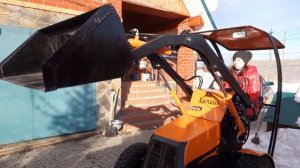Самодельный мини погрузчик Химера/Homemade mini forklift Chimera