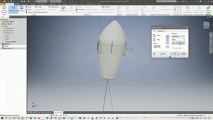 Моделирование в Autodesk Inventor | Ракета, ребро жесткости, круговой массив