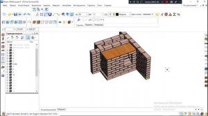 Порядовка печи. 3D модель.Кирпичная печь в бане.  Печь в бане своими руками. Печь из кирпича.