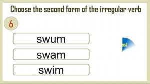 English Irregular Verbs Past Simple Quiz