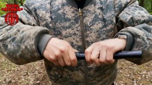 Нож Танто из дамасской стали в виде бамбуковой палки