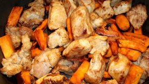 Картошка с мясом в казане