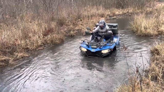 2022 CFMOTO CFORCE 400 gets stuck in mud hole part 1 смотреть онлайн