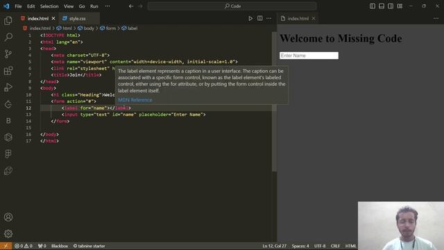 Learn How to Create a Basic HTML Join Form Page from Figma Design | Missing Code