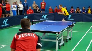 Чемпионат работников ОАО "РЖД" по настольному теннису. Иван Басистый и Евгения Ветрик