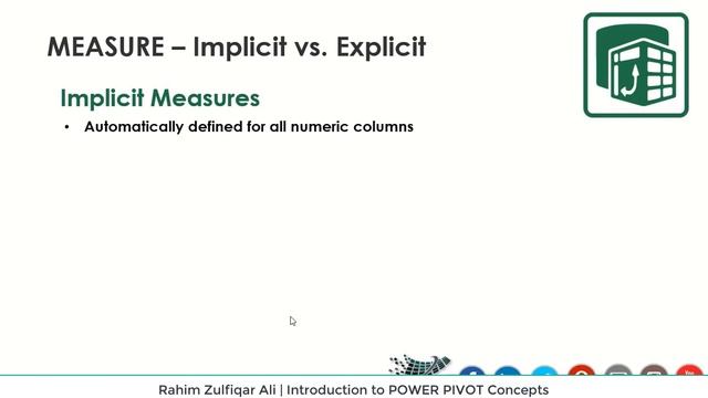 33 - Introduction to Power Pivot - Module G - Modern Excel - DAX and Power Query