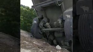 У фуры Отказали тормоза на спуске