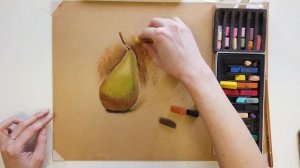 Как нарисовать грушу пастелью