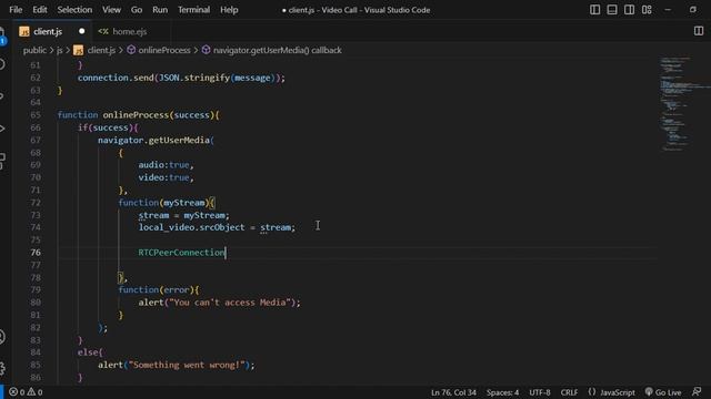 RTCPeerConnection and Add Stream in Video Call App using WebSocket | Video Call App Node JS #5 смотреть онлайн