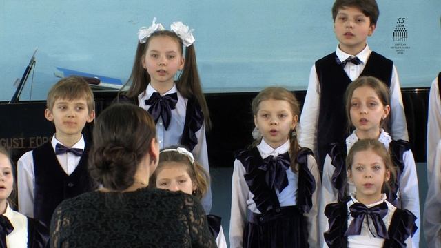 ДМШ 66.Младший хор "СВИРЕЛЬ". Фрагмент из концерта к 55 летию со дня основания.