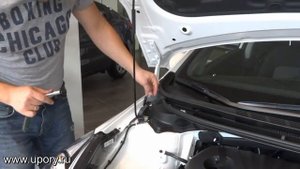 Установка амортизаторов (упоров) капота для Kia Cerato 3 (арт. KU-KI-CE03-00)от upory.ru