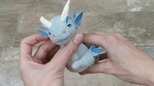 Teddy Ice Dragon Handmade Art Toy | Дракон Тедди Ручная работа