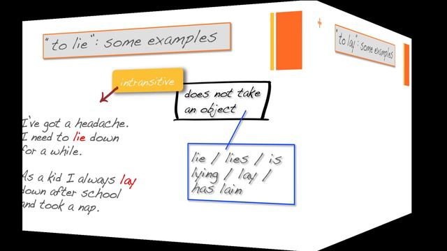 to lie or  to lay? kwik Fix 18