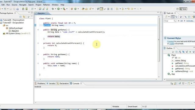 Learn Java Tutorial for Beginners, Part 27: Encapsulation and the API Docs смотреть онлайн