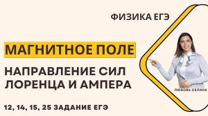 Физика ЕГЭ_Магнитное поле_Направление сил Лоренца и Ампера_Разбор темы