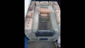 печка мангал коптильня барбекю из кирпича