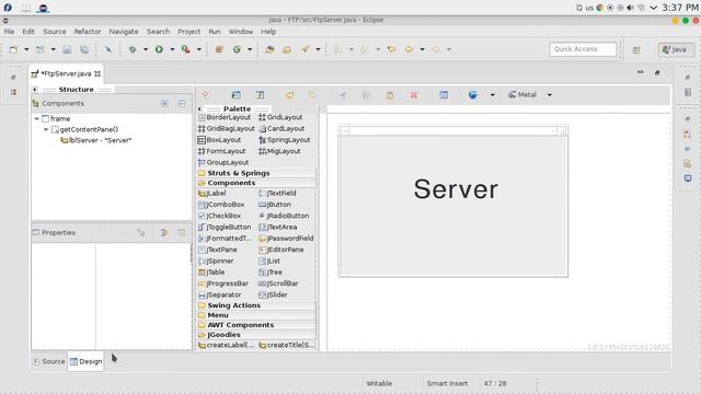 84 JAVA Swing GUI FTP server client смотреть онлайн