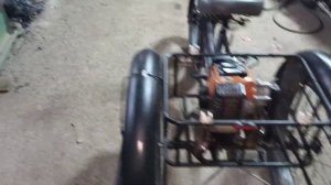 Трайк с двигателем от бензокосы