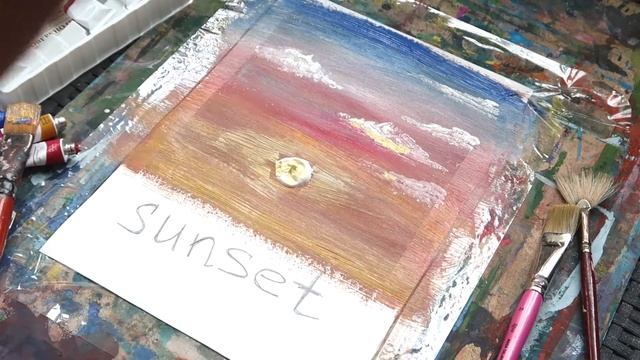 Абстрактная живопись для начинающих\ Sunset смотреть онлайн