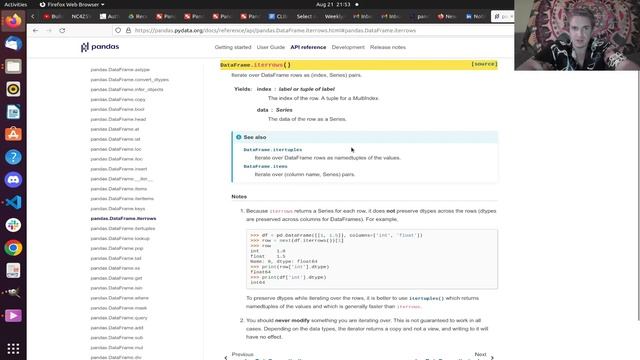 Iterating over a Pandas DataFrame смотреть онлайн