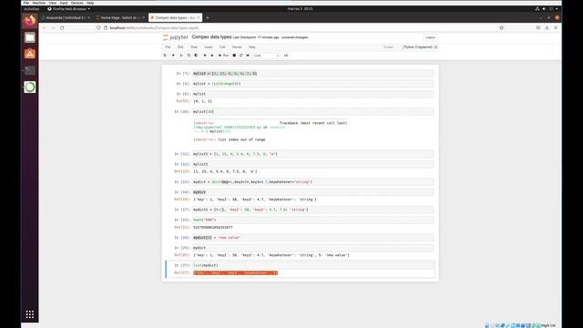 Complex data types (lists, dictionaries) in Python - Python for Computational Science [2022]. #9
