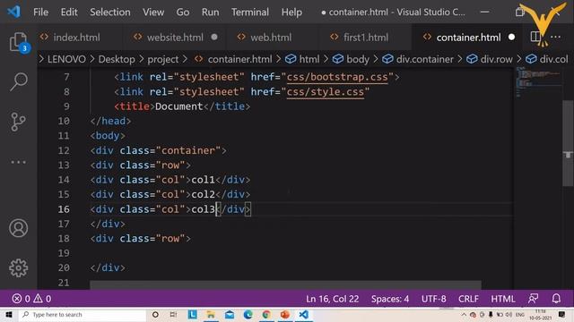 Bootstrap CSS Col Class Tutorial |  Bootstrap Container Row and Col Class Tutorial