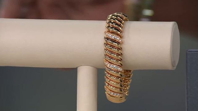 Joan Rivers Joan's Polished and Pave' Link Bracelet on QVC смотреть онлайн